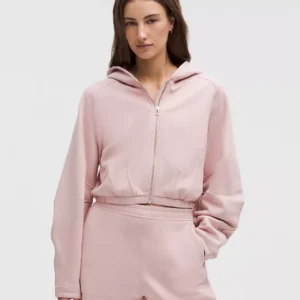 Loungeful Relaxed-Fit Full-Zip Cropped Hoodie