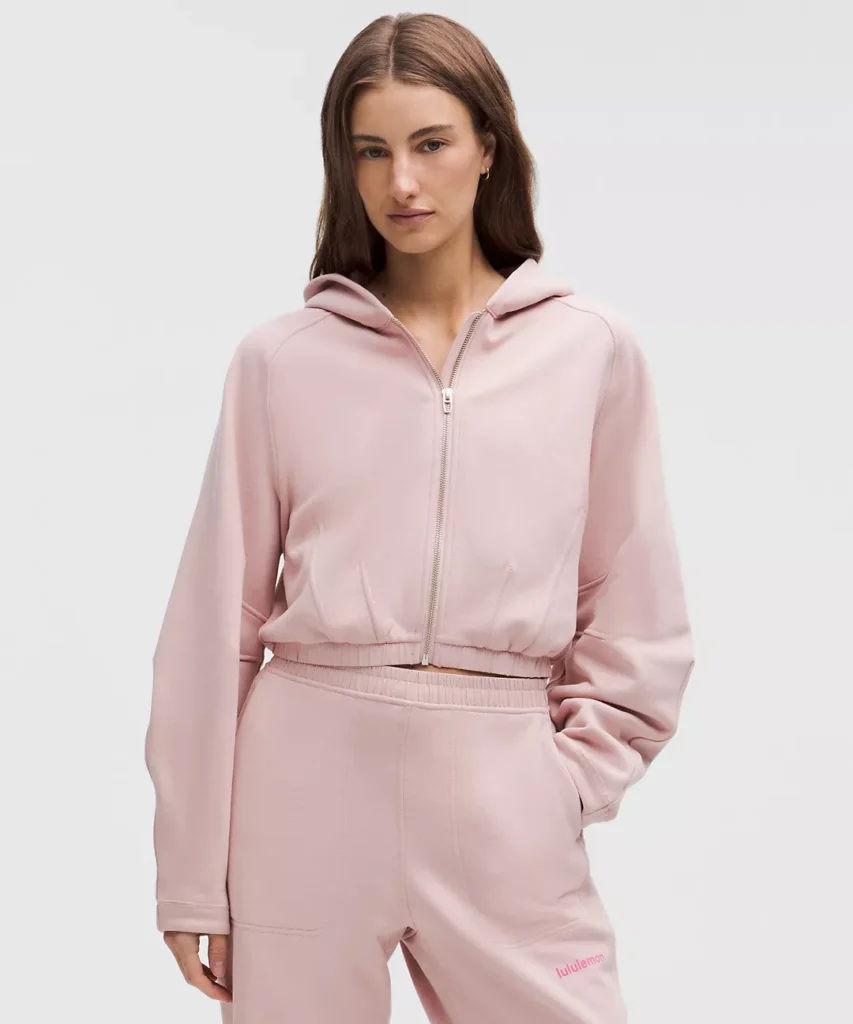 Loungeful Relaxed-Fit Full-Zip Cropped Hoodie