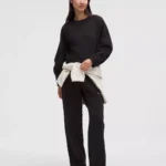 Loungeful Classic-Fit High-Rise Sweatpant Black